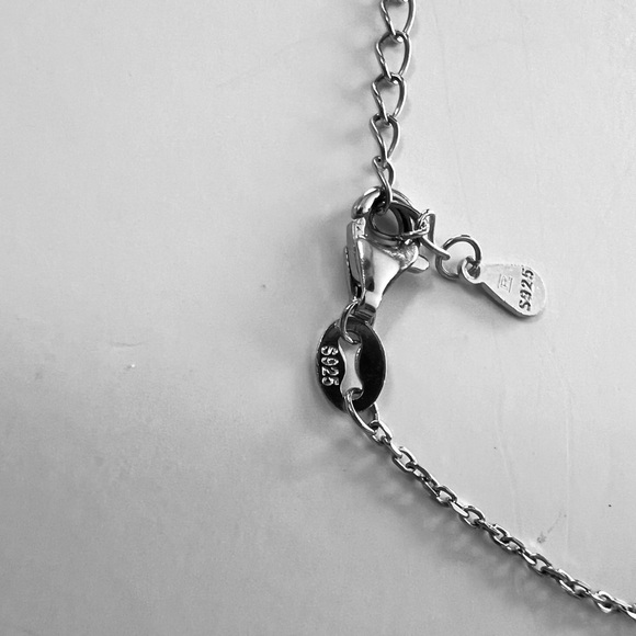 Lauren Scott Clover Black Stone Ball & Sterling Silver 925 Chain Bracelet - Picture 10 of 15